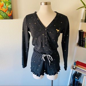 VICTORIA'S SECRET PINK THERMAL ROMPER PAJAMAS